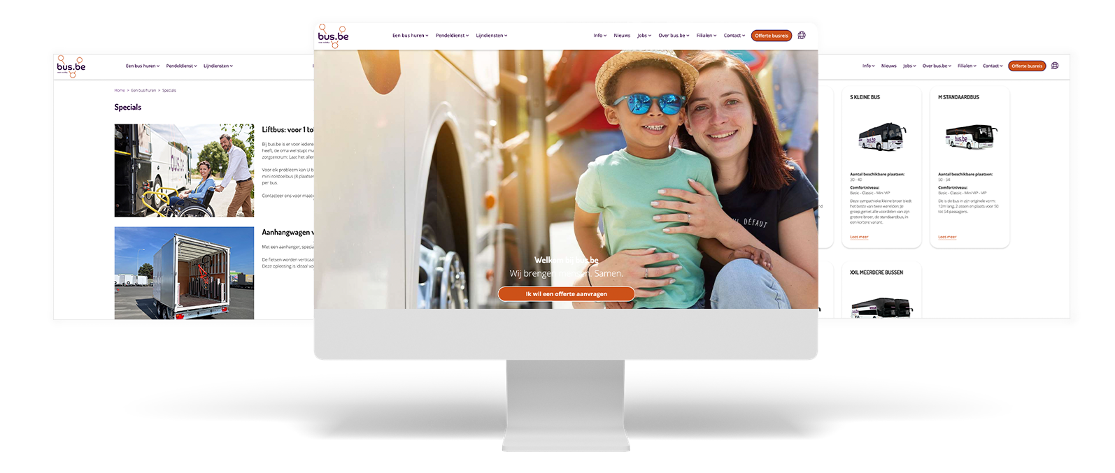 Maßgeschneiderte Website für bus.be
